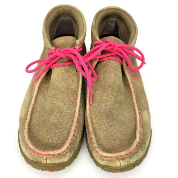 Twisted X Leather Pink Ribbon Chukka Boots Breast Cancer Awareness Women's 8.5 - Picture 3 of 7